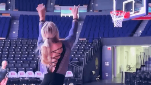 The Stunning Olivia Dunne Shows Off Impressive Basketball Skills With