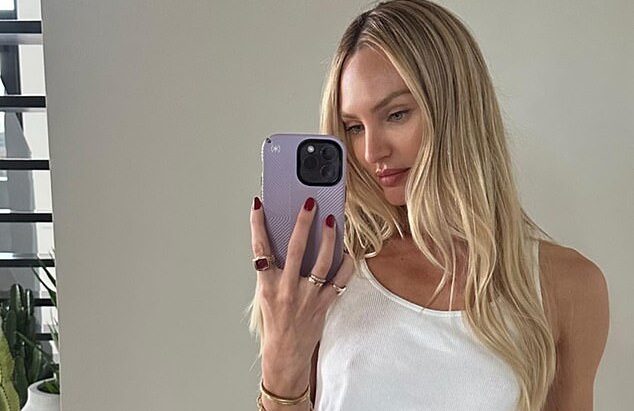 Ex Victorias Secret Angel Candice Swanepoel Flaunts Her Toned Abs In A Tiny White Crop Top 4312