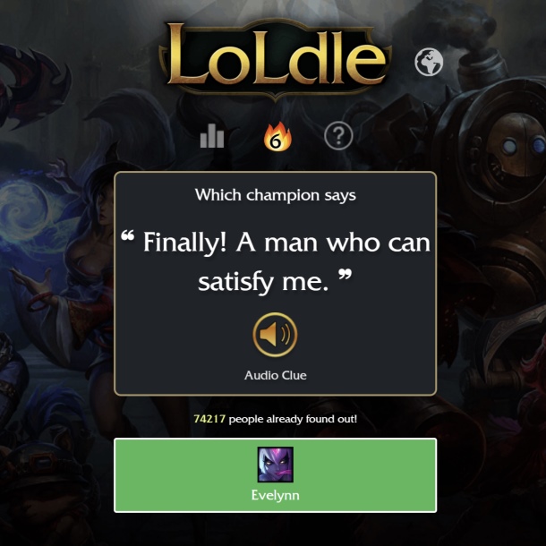 LoLdle Quote Answer – Which Champion Utters The Phrase “Finally! A Man ...