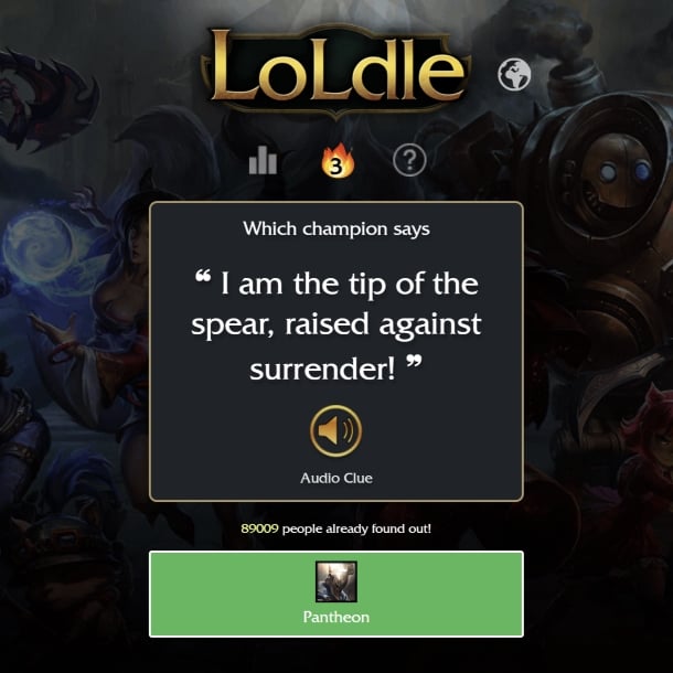 loldle quote I am the tip of the spear