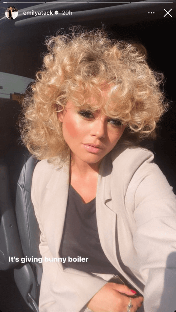 As Emily Atack debuts a dramatic hair transformation for a racy ...