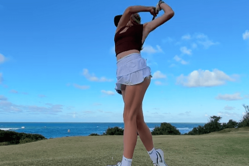 Like Paige Spiranac, Grace Charis had wardrobe malfunctions after posting ‘golf with a view’