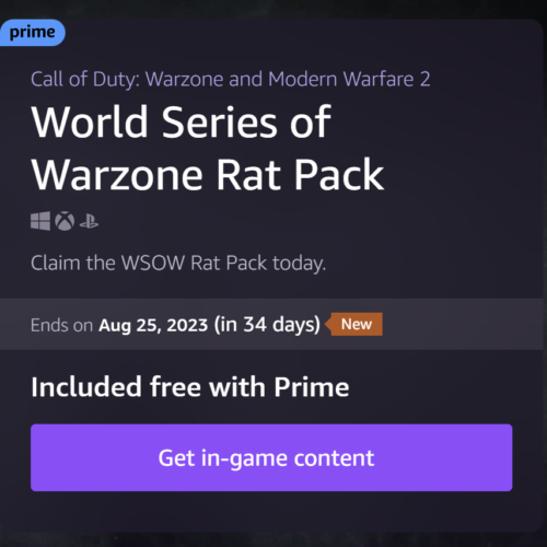 WSOW Rat Pack Bundle: Get the new items free with Prime