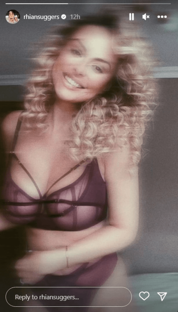 In a stunning photo, Rhian Sugden strips down to tiny see-through 