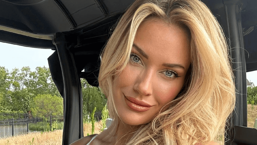 The fans of Paige Spiranac are as captivated by her busty display as they are with what they noticed on her bag