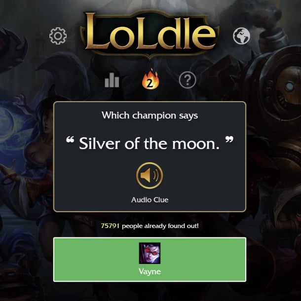 loldle quote Silver of the moon