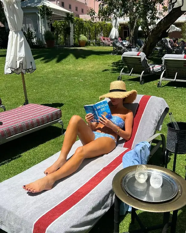 Her first fashion shoot of 2024 featured her wearing a sizzling blue bikini while she posed up a storm.