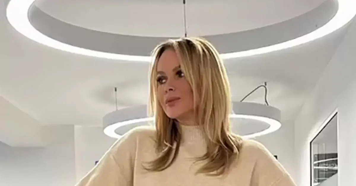 As Amanda Holden Raises Her Silk Satin Skirt And Ditches Her Bra She Almost Flashes Her Knickers 