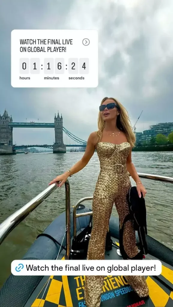 With her incredible curves on display in a glittery gold jumpsuit, Amanda Holden left fans in awe with her dynamite figure.