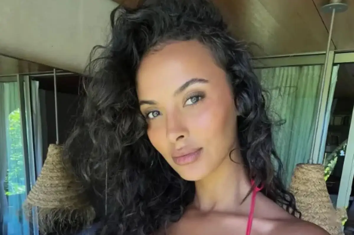 With a plunging white dress and a mesmerising beauty, Maya Jama poured her jaw-dropping curves and branded ‘perfection’