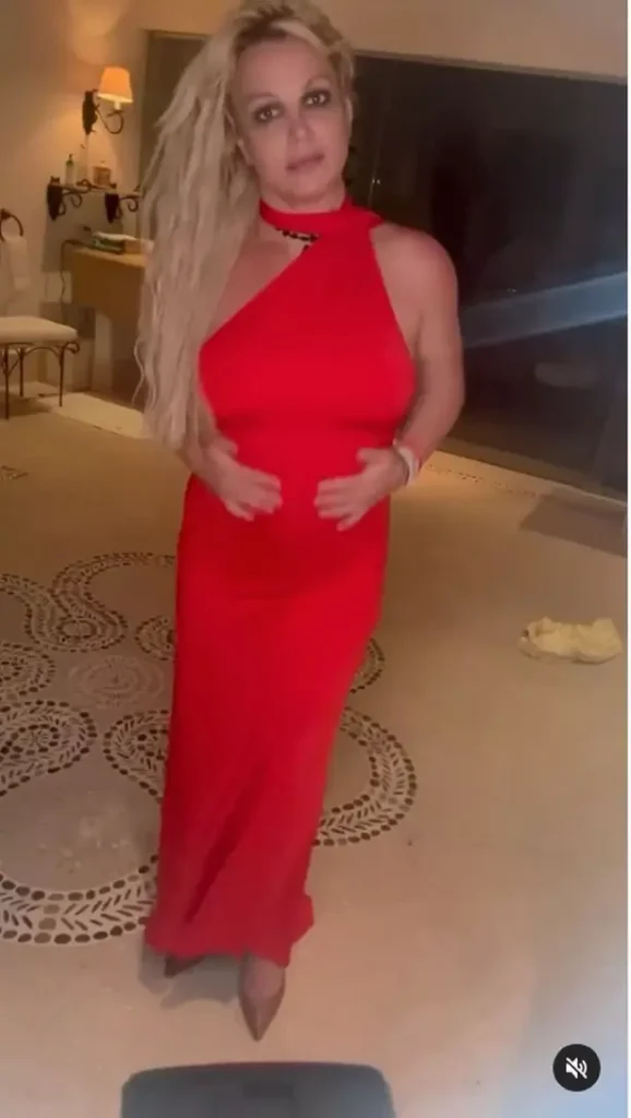 As a result of Britney Spears' latest Instagram post, in which she poses in a slinky red halter-neck dress, fans of the pop star have admitted they are worried about the star.