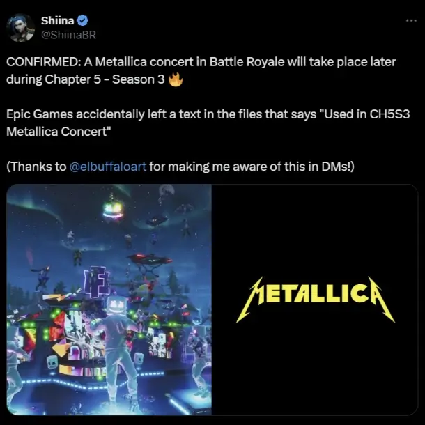 Metallica Fortnite