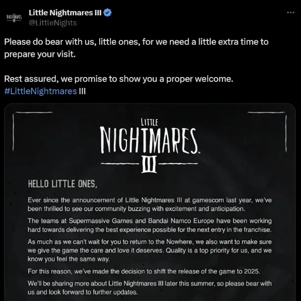 Little Nightmares 3 Release Date