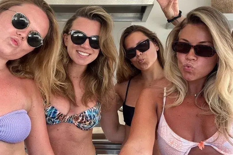 Hollie Shearer and Chloe Shearer shared a cheeky bikini snap on Instagram as the pair took advantage of some summer sun soaking up the rays.