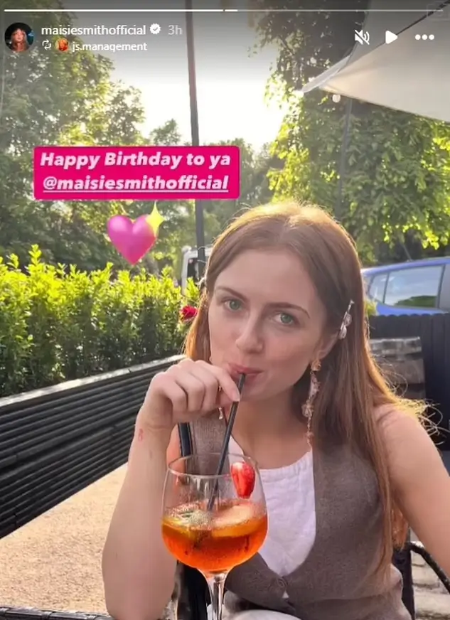 In a sunny summer day snapshot, the actress’s beaming face was surrounded by fruity cocktails. She added the caption: 'Happy birthday to ya'.