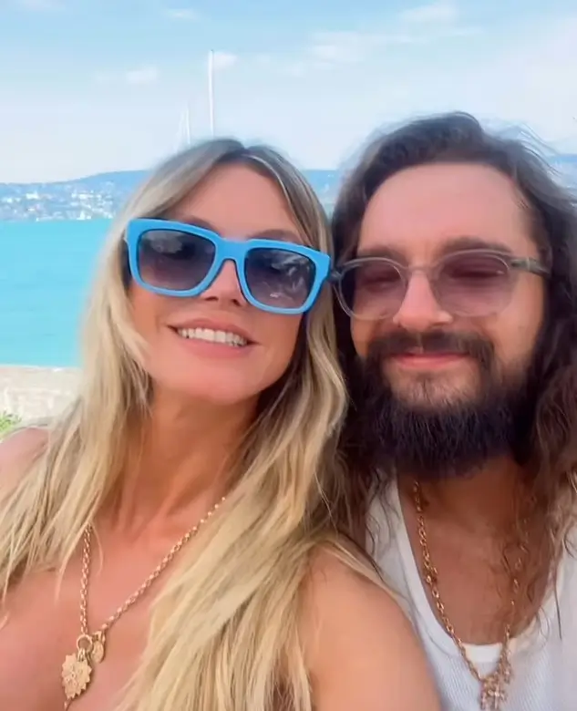 Heidi Klum stepped out of her mansion on Sunday to celebrate her third husband Tom Kaultiz's 35th birthday at Lake Zurich in Switzerland.