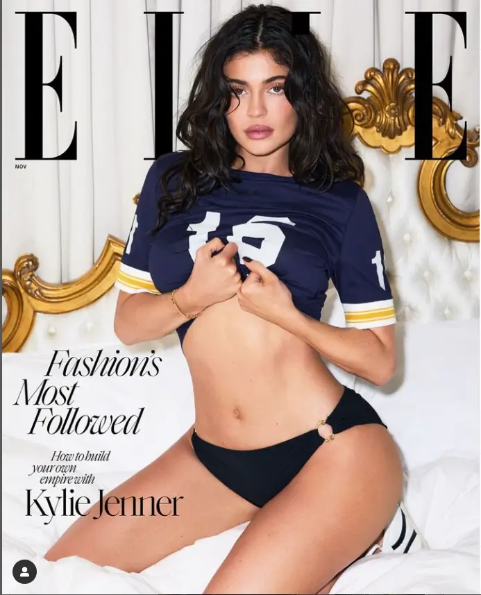 A new set of Instagram photos shows Kylie Jenner sizzling in a variety of eye-catching looks for the latest ELLE cover. 