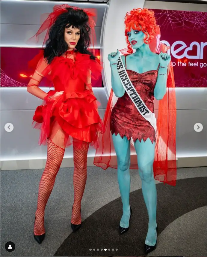 Both Amanda Holden and Ashley Roberts opted to flaunt all their assets as they dressed up for Halloween in scary costumes