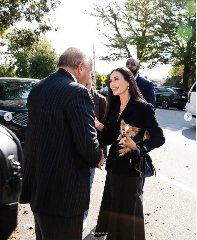 Demi Moore wowed on the red carpet of the 2024 Hamptons Film Festival, where she received the Career Achievement in Acting Award.