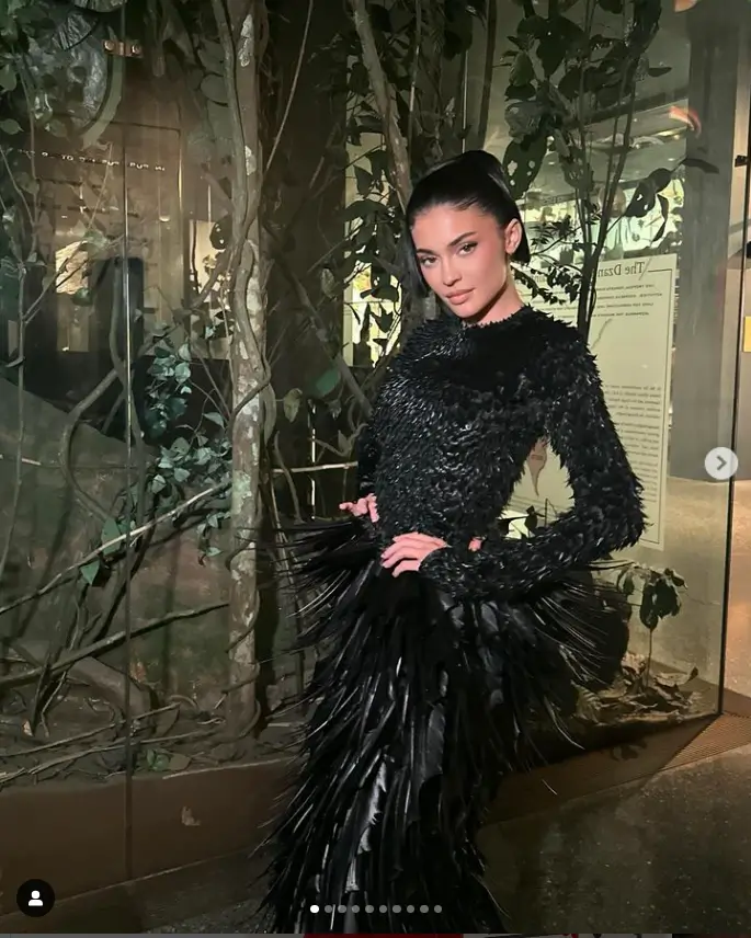 In a prickly porcupine-inspired dress, Kylie Jenner attended the CFDA Fashion Awards in New York on Monday night, almost 18 months after first wearing it.