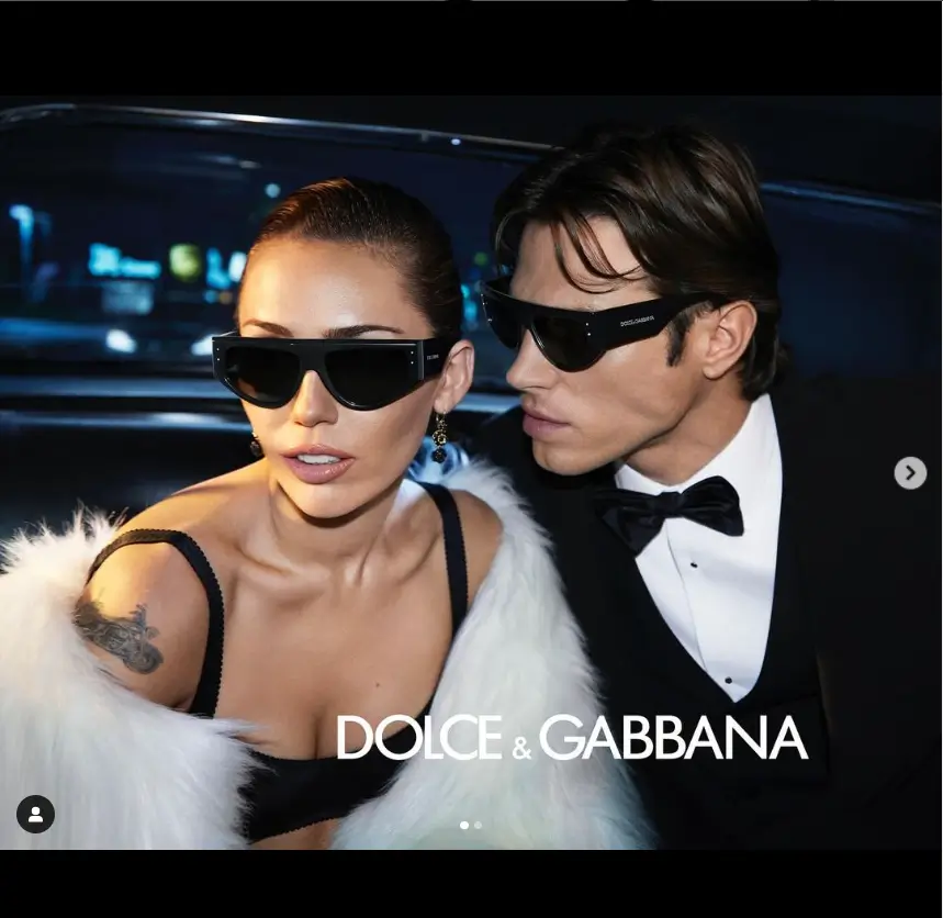 Those photos are part of the new campaign for Dolce & Gabbana's eyewear range.