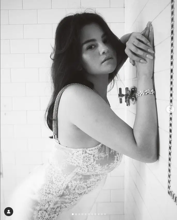 Selena Gomez bared it all for the latest edition of Perfect magazine, which was released on Thursday. In one shot shows her looking ethereal in a sheer white lace gown.