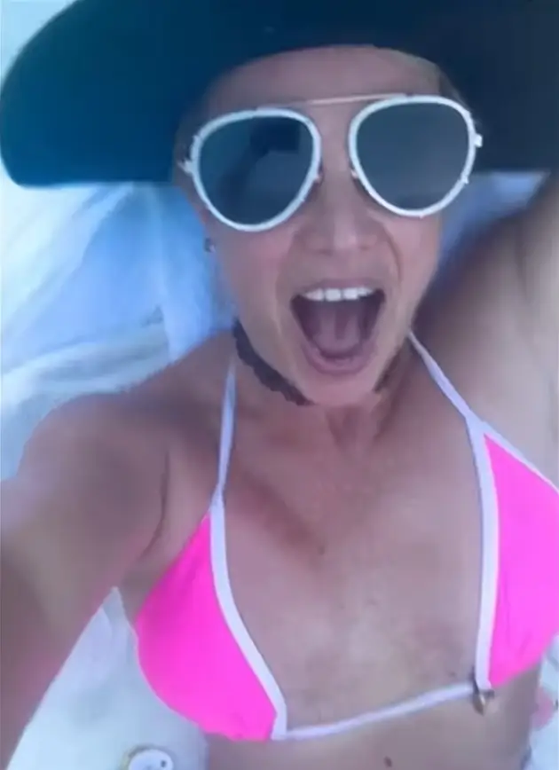 Britney Spears stunned fans with her incredible toned figure in a tiny pink two-piece during her recent trip to Mexico