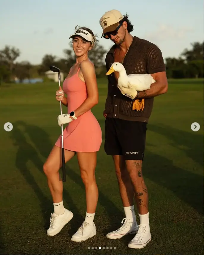 Charis shared stunning images from a photoshoot featuring Instagram sensation @TooTurntTony. The vibrant shoot was captured on both a bayou and golf course, adding an adorable touch with the inclusion of a lovable pet duck.