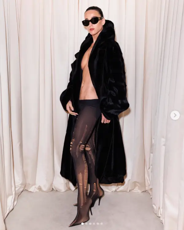 Katy Perry made a stunning appearance wearing a luxurious fur coat. She proudly represented the Spanish designer as she showed off her impressive weight loss while strutting the streets of Paris.