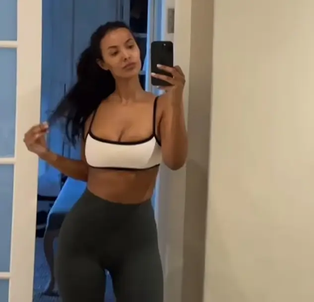 Maya Jama proudly displayed her enviable figure on Instagram with a series of workout snaps on Thursday, showcasing her dedication to fitness and wellness.