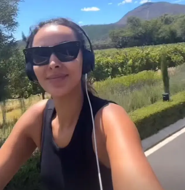 The star then posted a clip of her cycling while gazing at the stunning scenery behind her. She looked joyful and radiant as she rode her bike with ease.