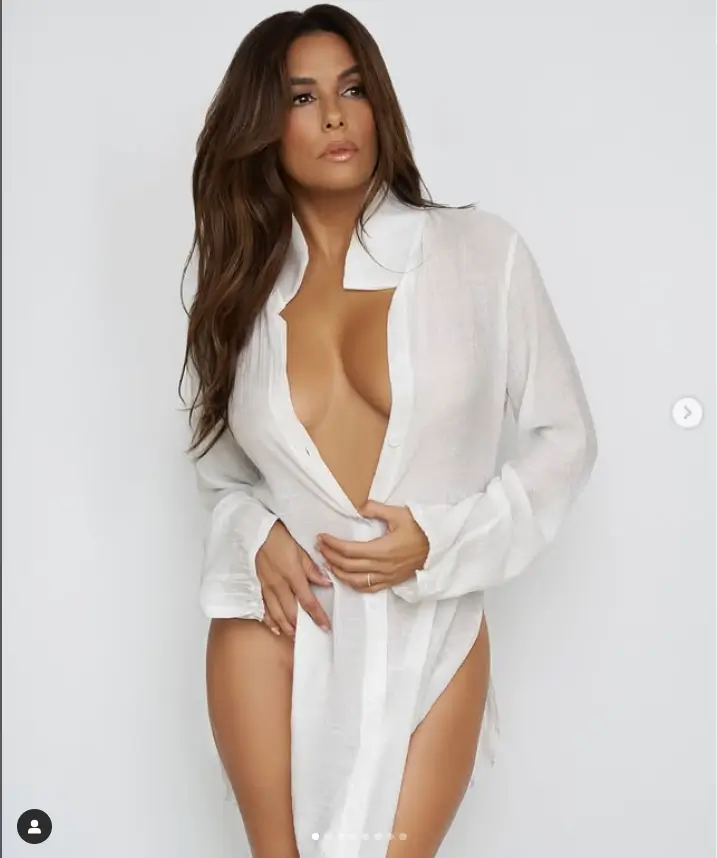 Eva Longoria is celebrating her 50th birthday in style by sharing a stunning, glamorous photoshoot on her Instagram. The actress turned heads while wearing only an unbuttoned white shirt, as she revealed a gallery of captivating photos.